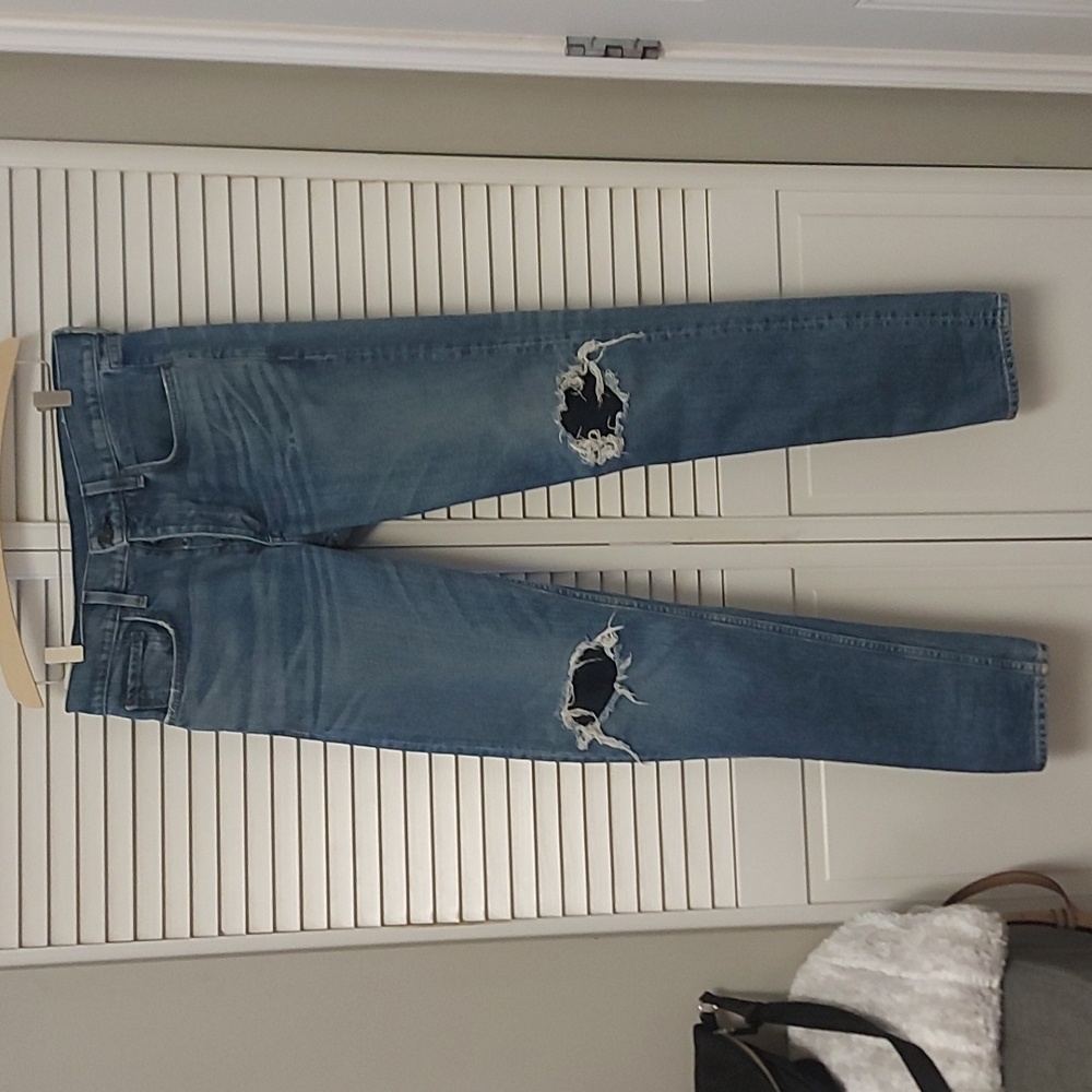 Rag And Bone Fit 1 Blue Distressed Jeans